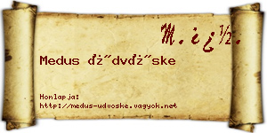 Medus Üdvöske névjegykártya